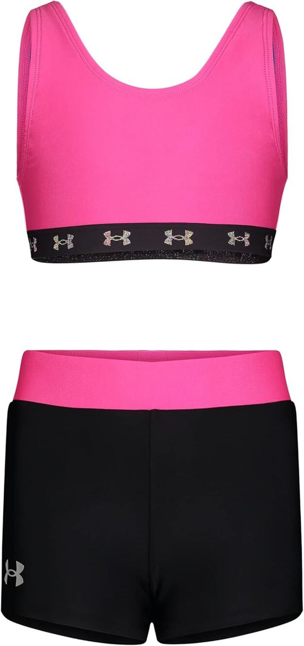 NWT Under Armour Girls Bikini and Shorts Swim Set sz 6X